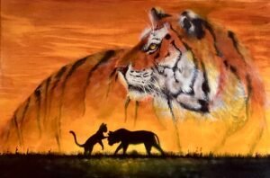 thaniel-arts-mother-hood-acrylic-on-canvas-painting-artist-nathan-downer