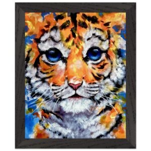 Blue Eye Tiger - Framed Fine Art Print